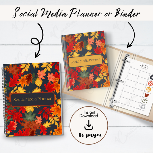 Fall Leaves Social Media Planner