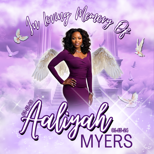 Purple Memorial Design Template